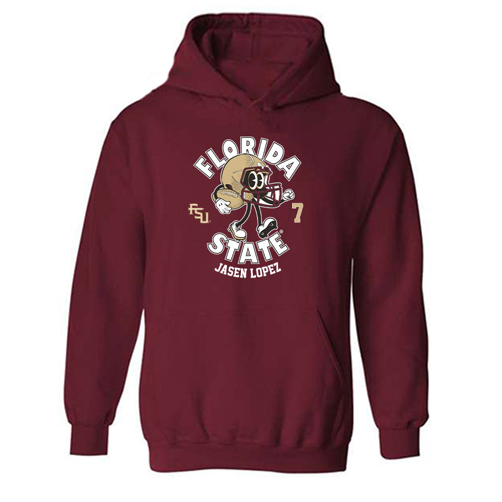 FSU - NCAA Football : Jasen Lopez - Fashion Shersey Hooded Sweatshirt-0