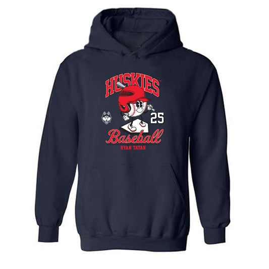 UConn - NCAA Baseball : Ryan Tatar - Fashion Shersey Hooded Sweatshirt-0