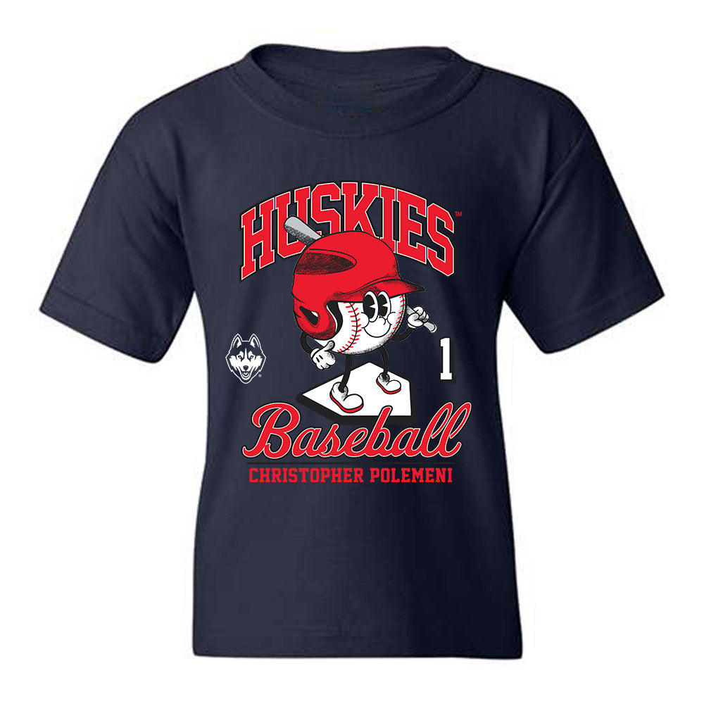 UConn - NCAA Baseball : Christopher Polemeni - Fashion Shersey Youth T-Shirt-0