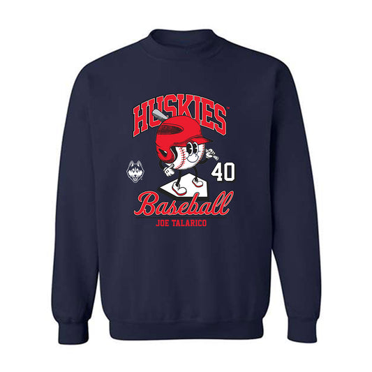 UConn - NCAA Baseball : Joe Talarico - Fashion Shersey Crewneck Sweatshirt-0