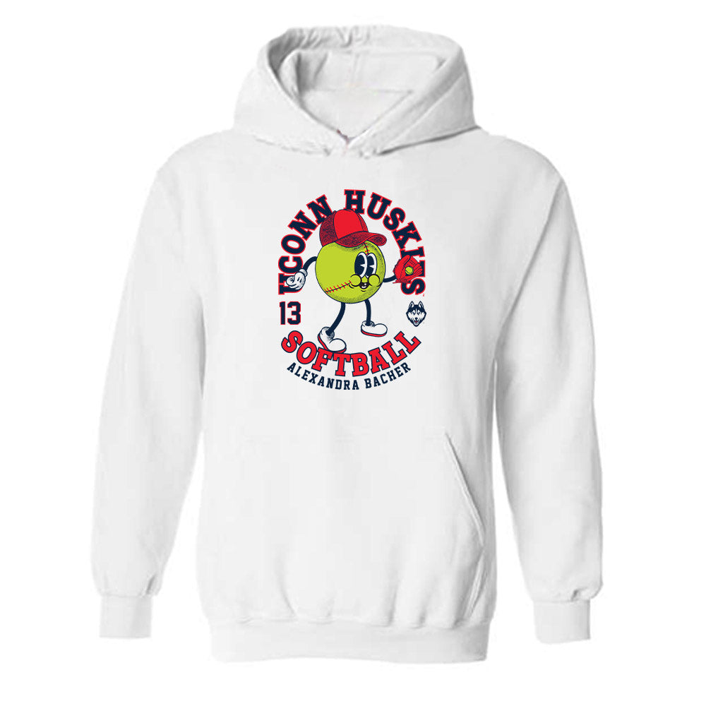 UConn - NCAA Softball : Alexandra Bacher - Fashion Shersey Hooded Sweatshirt-0