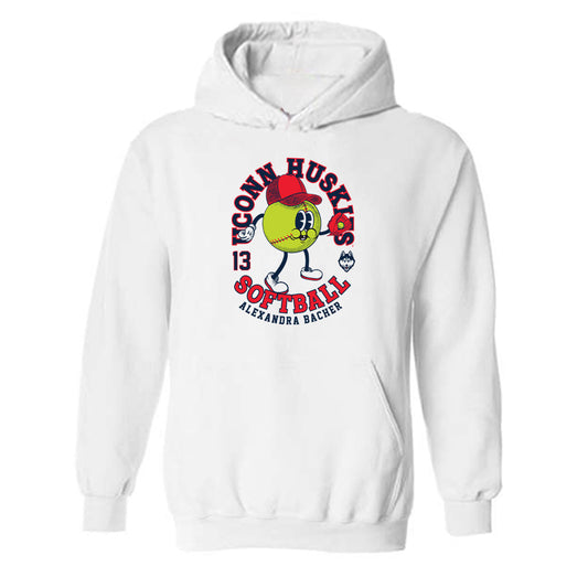 UConn - NCAA Softball : Alexandra Bacher - Fashion Shersey Hooded Sweatshirt-0