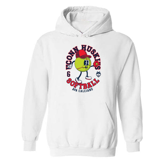 UConn - NCAA Softball : Ava Calciano - Fashion Shersey Hooded Sweatshirt-0