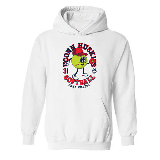 UConn - NCAA Softball : Emma Willers - Fashion Shersey Hooded Sweatshirt-0