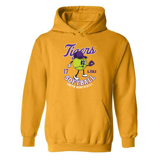 LSU - NCAA Softball : Paytn Monticelli - Fashion Shersey Hooded Sweatshirt-0