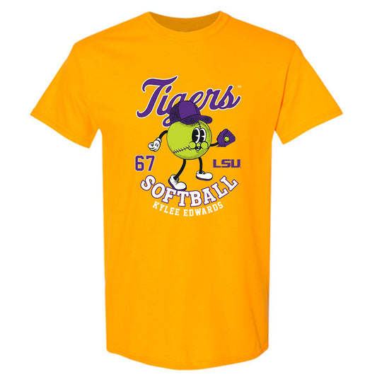 LSU - NCAA Softball : Kylee Edwards - Fashion Shersey T-Shirt-0