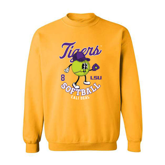LSU - NCAA Softball : Cali Deal - Fashion Shersey Crewneck Sweatshirt-0