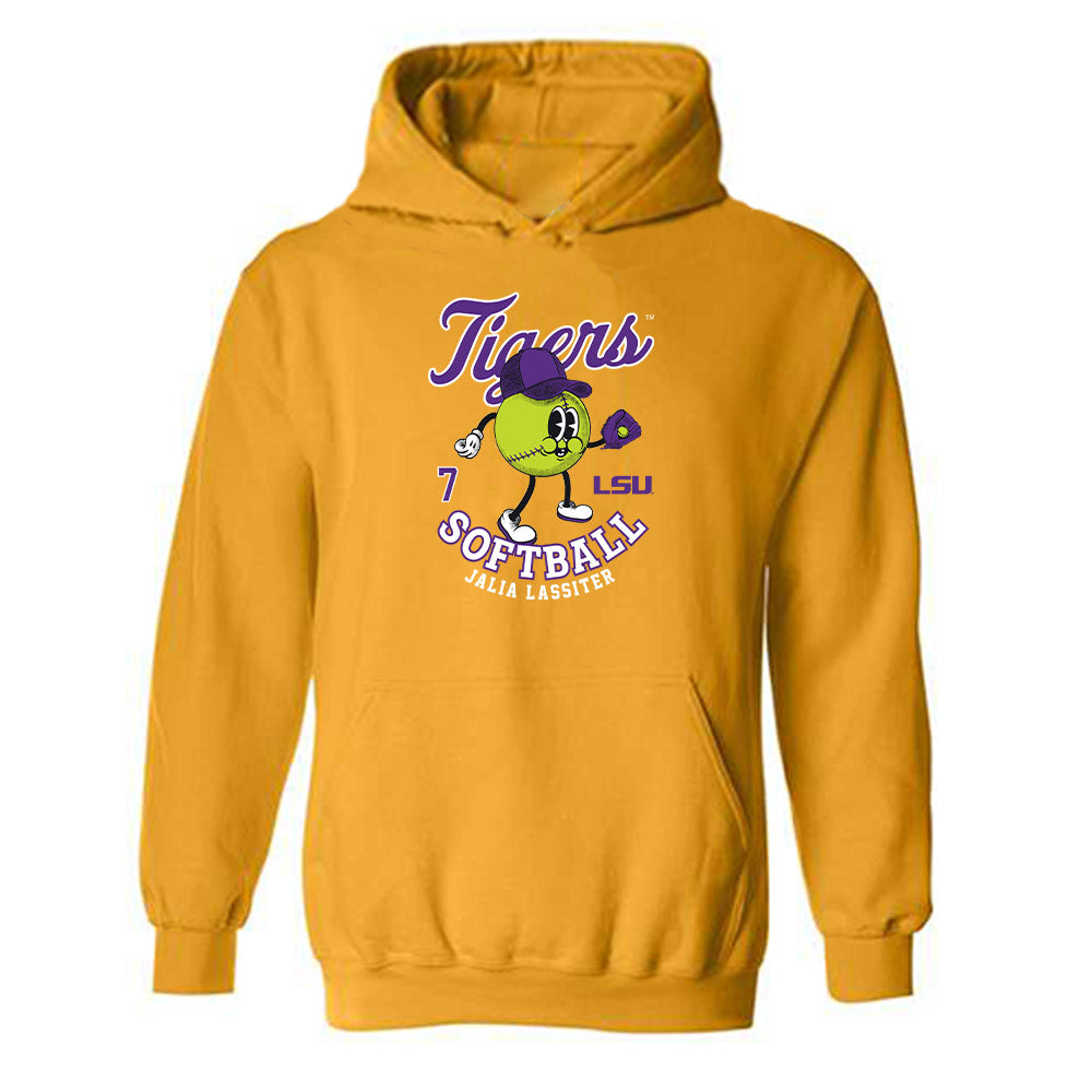 LSU - NCAA Softball : Jalia Lassiter - Fashion Shersey Hooded Sweatshirt-0