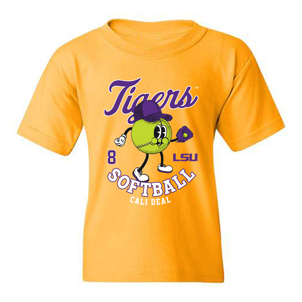 LSU - NCAA Softball : Cali Deal - Fashion Shersey Youth T-Shirt-0