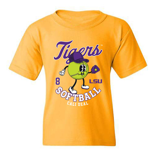 LSU - NCAA Softball : Cali Deal - Fashion Shersey Youth T-Shirt-0