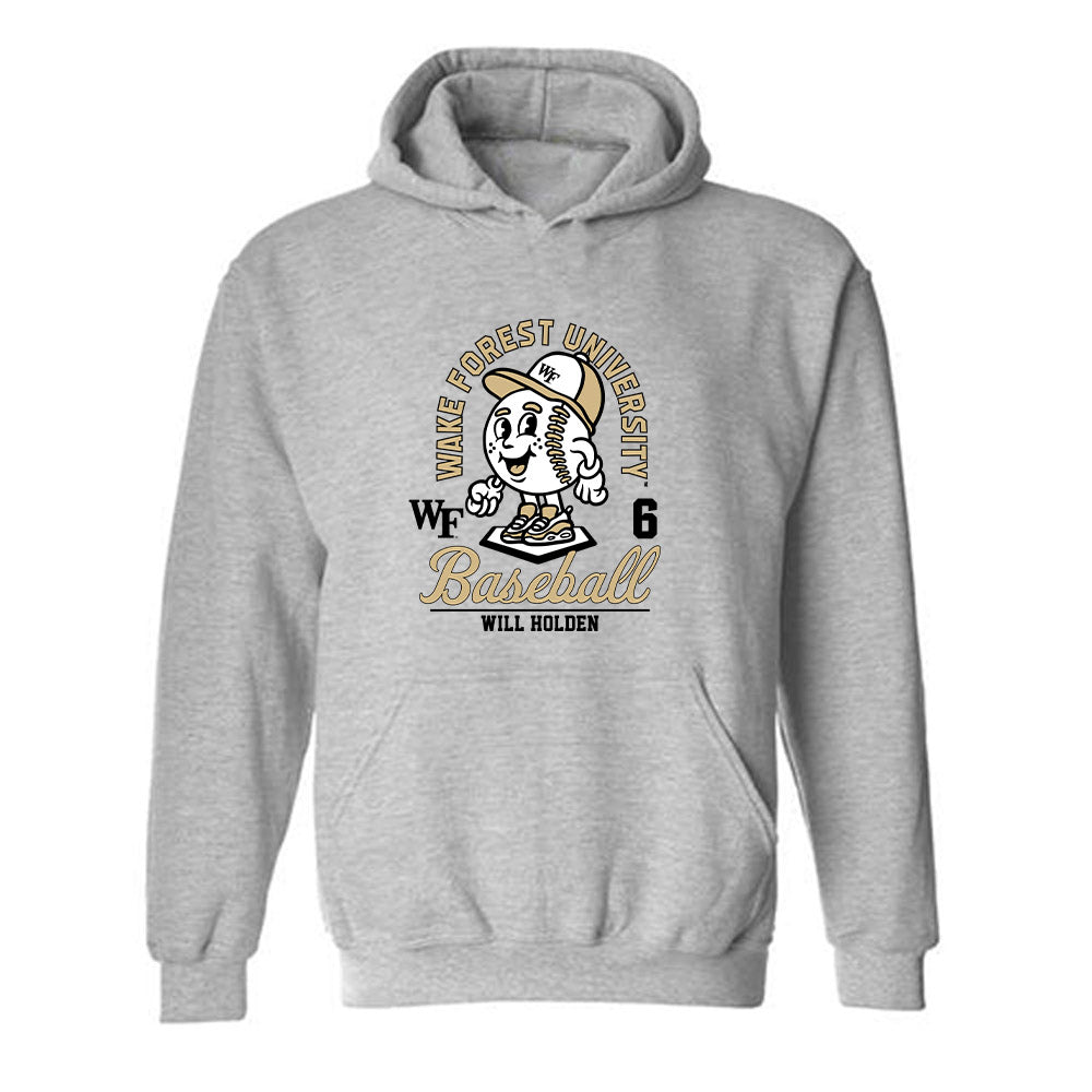 Wake Forest - NCAA Baseball : Will Holden - Fashion Shersey Hooded Sweatshirt-0