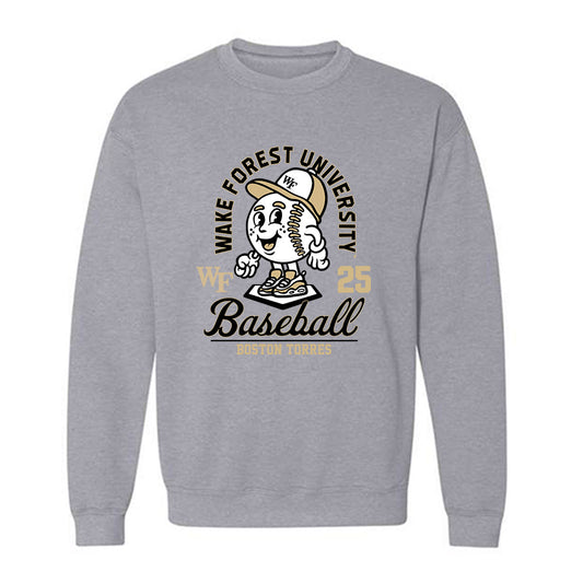 Wake Forest - NCAA Baseball : Boston Torres - Fashion Shersey Crewneck Sweatshirt-0