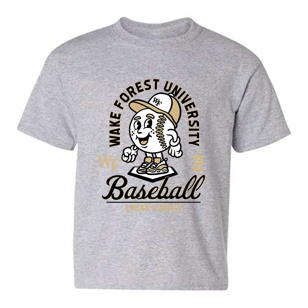 Wake Forest - NCAA Baseball : Logan D'Amico - Fashion Shersey Youth T-Shirt-0
