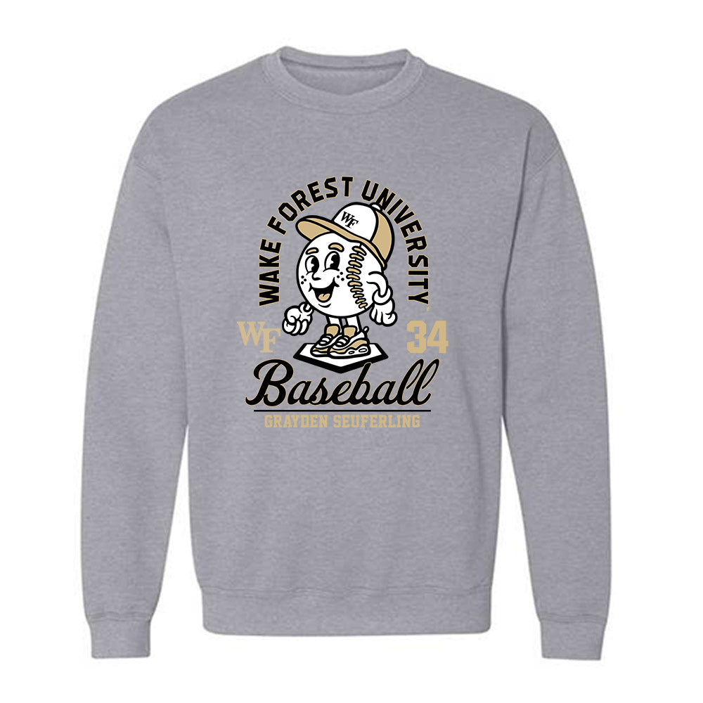 Wake Forest - NCAA Baseball : Grayden Seuferling - Fashion Shersey Crewneck Sweatshirt-0