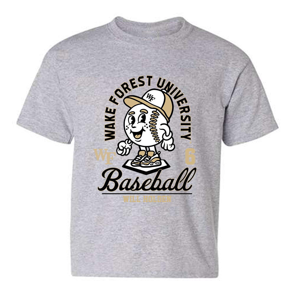 Wake Forest - NCAA Baseball : Will Holden - Fashion Shersey Youth T-Shirt-0