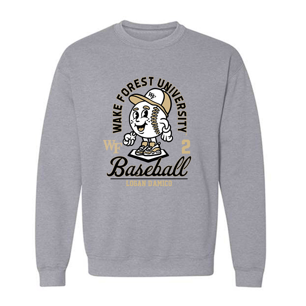 Wake Forest - NCAA Baseball : Logan D'Amico - Fashion Shersey Crewneck Sweatshirt-0