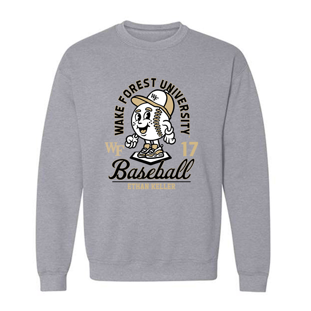 Wake Forest - NCAA Baseball : Ethan Keller - Fashion Shersey Crewneck Sweatshirt-0