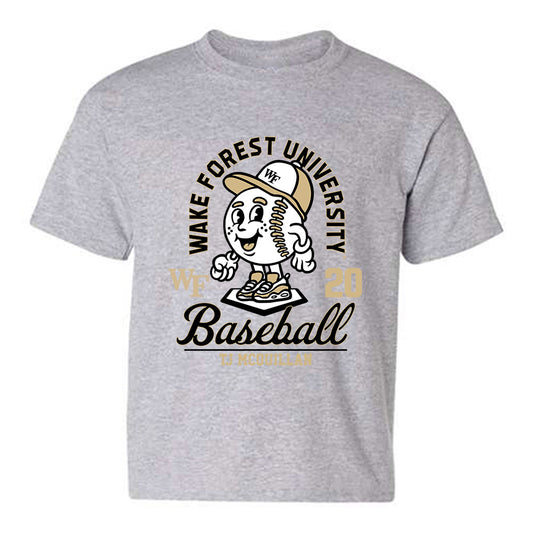 Wake Forest - NCAA Baseball : TJ McQuillan - Fashion Shersey Youth T-Shirt-0