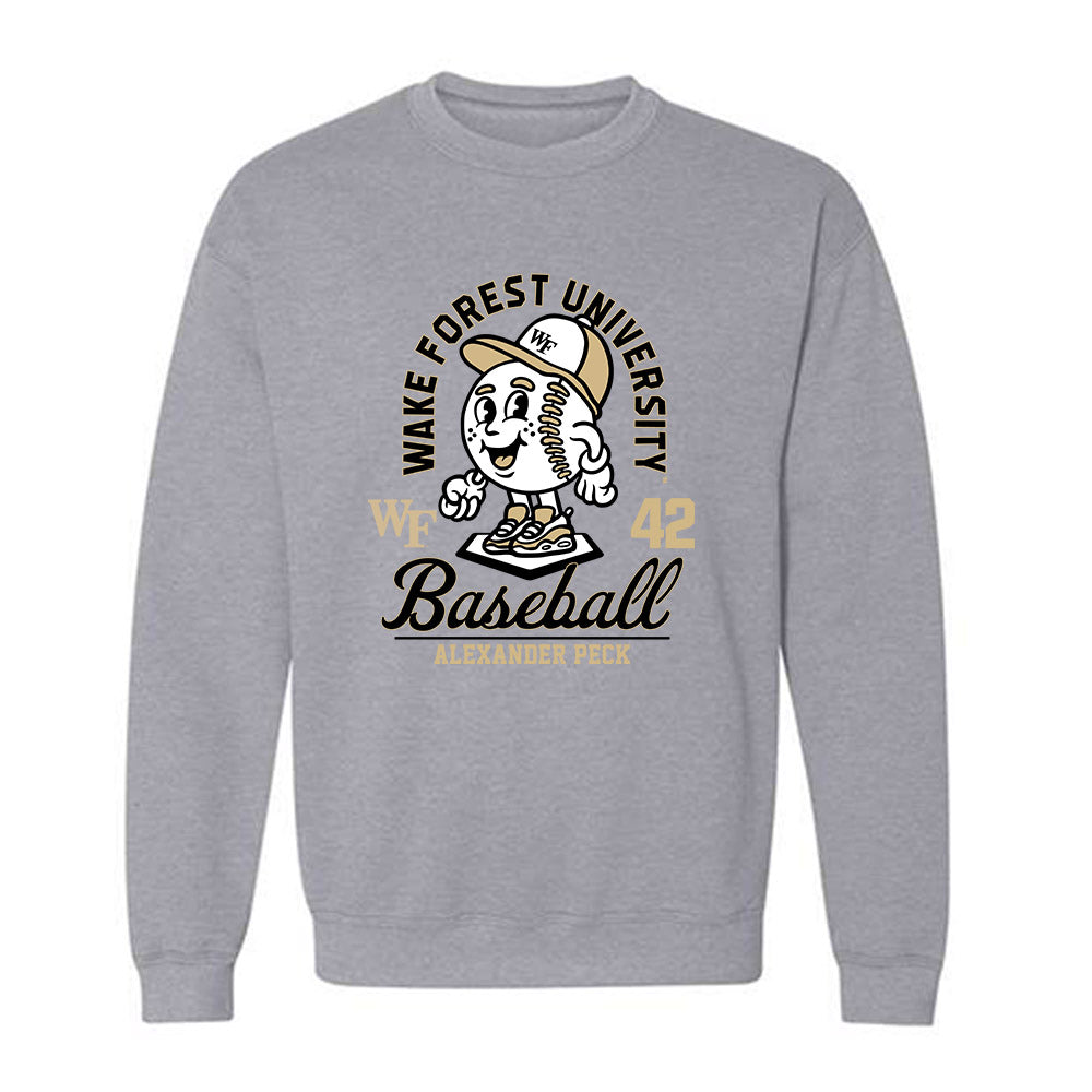 Wake Forest - NCAA Baseball : Alexander Peck - Fashion Shersey Crewneck Sweatshirt-0