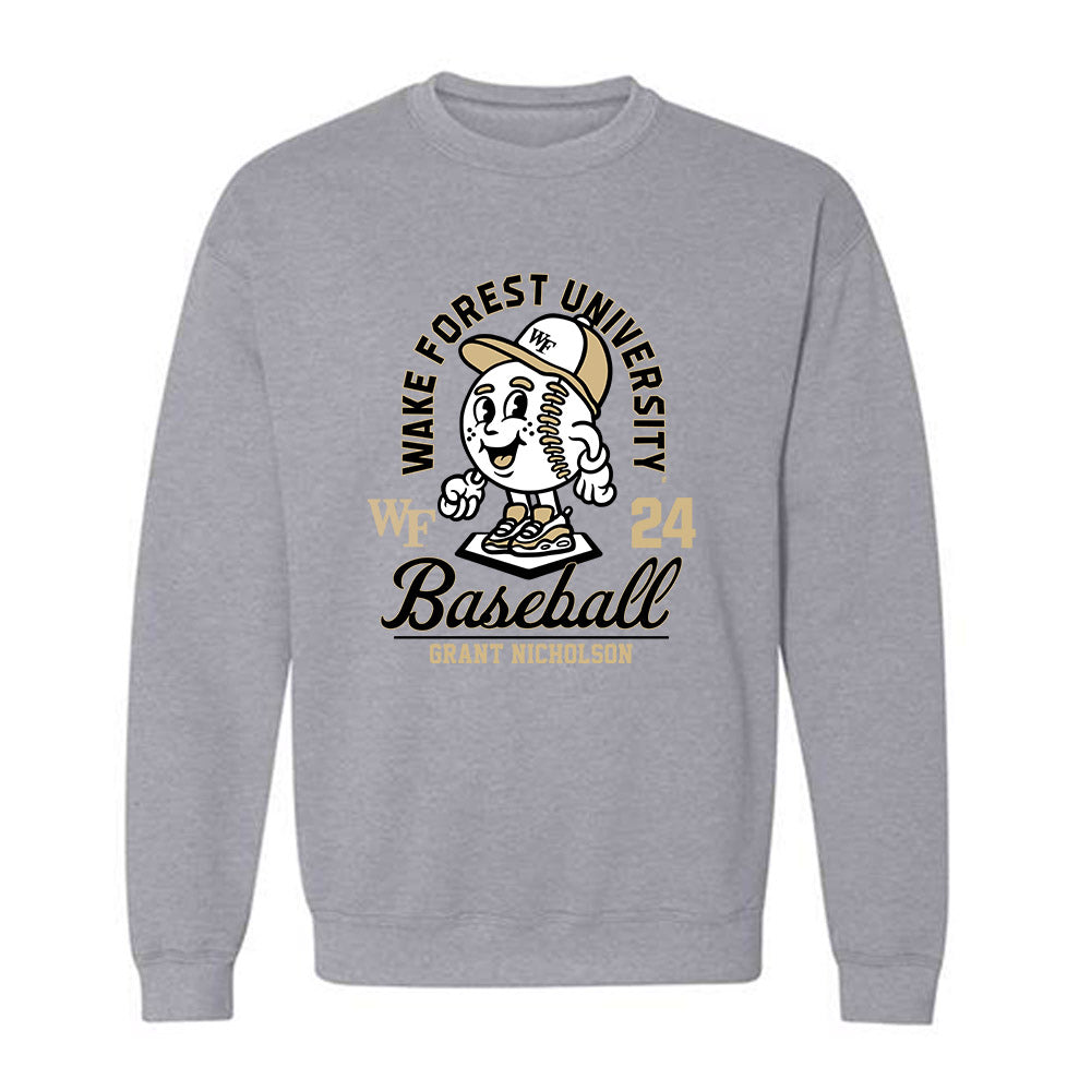 Wake Forest - NCAA Baseball : Grant Nicholson - Fashion Shersey Crewneck Sweatshirt-0