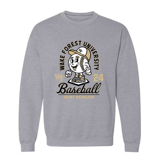 Wake Forest - NCAA Baseball : Grant Nicholson - Fashion Shersey Crewneck Sweatshirt-0