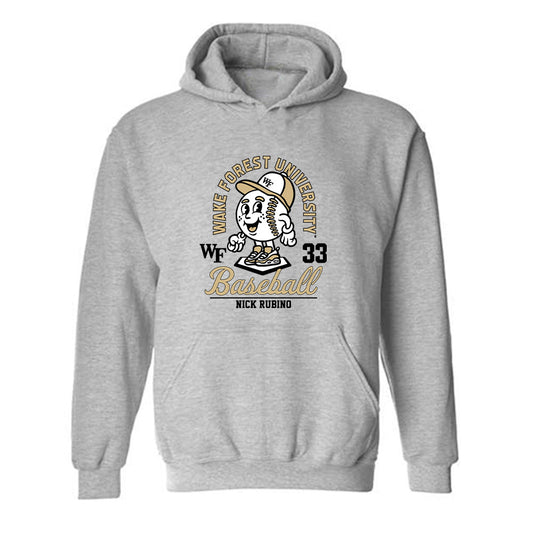 Wake Forest - NCAA Baseball : Nick Rubino - Fashion Shersey Hooded Sweatshirt-0