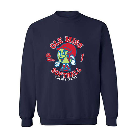 Ole Miss - NCAA Softball : Adison Bicknell - Fashion Shersey Crewneck Sweatshirt-0