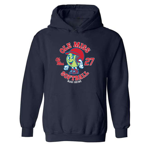 Ole Miss - NCAA Softball : Madi Heine - Fashion Shersey Hooded Sweatshirt-0