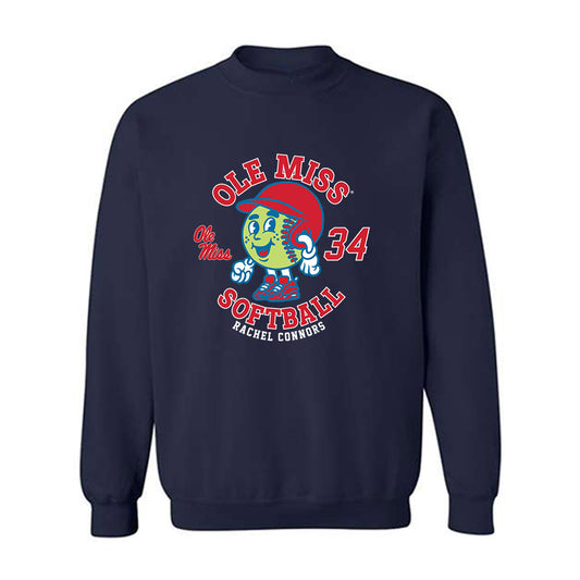 Ole Miss - NCAA Softball : rachel connors - Fashion Shersey Crewneck Sweatshirt-0