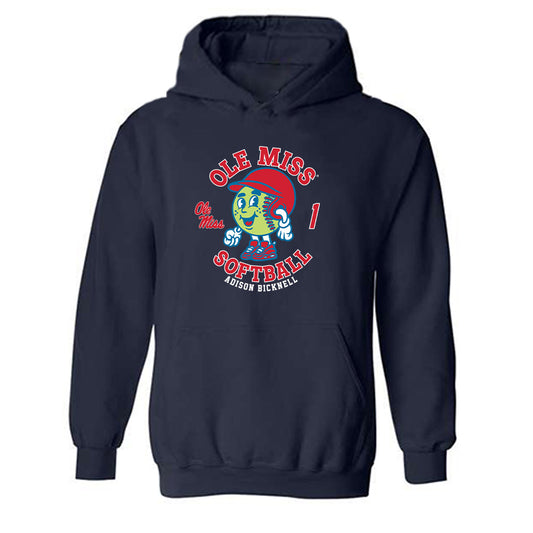 Ole Miss - NCAA Softball : Adison Bicknell - Fashion Shersey Hooded Sweatshirt-0