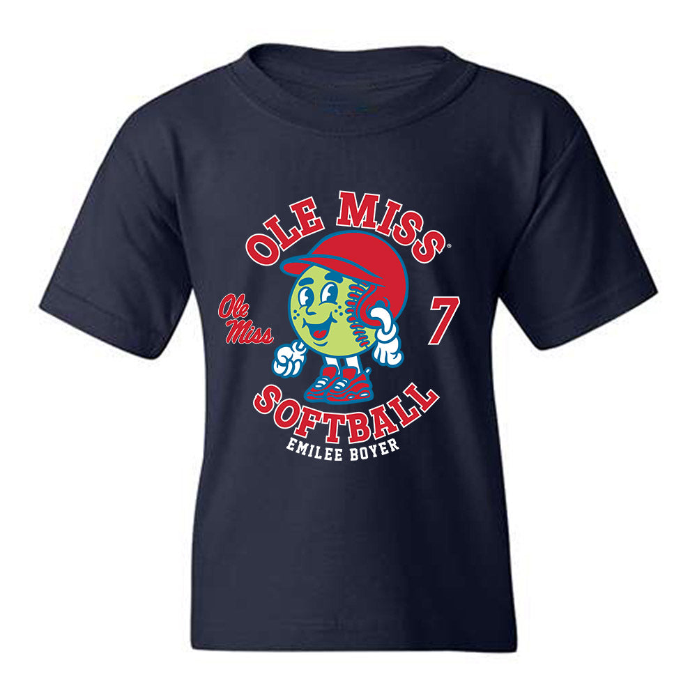 Ole Miss - NCAA Softball : Emilee Boyer - Fashion Shersey Youth T-Shirt-0