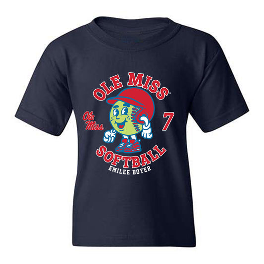 Ole Miss - NCAA Softball : Emilee Boyer - Fashion Shersey Youth T-Shirt-0
