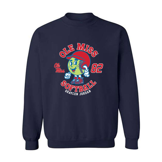 Ole Miss - NCAA Softball : Graycen Jordan - Fashion Shersey Crewneck Sweatshirt-0