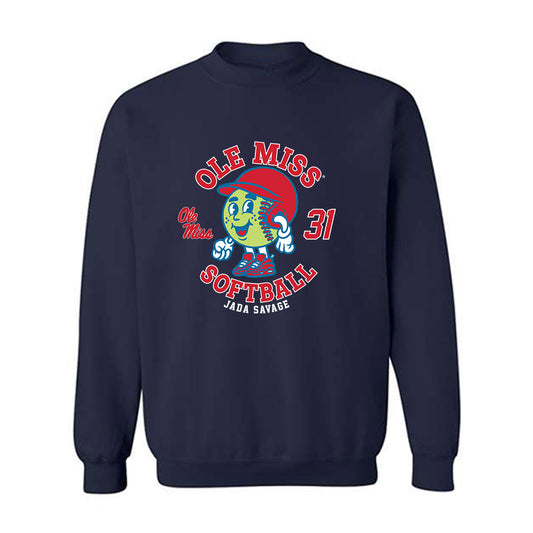 Ole Miss - NCAA Softball : Jada Savage - Fashion Shersey Crewneck Sweatshirt-0