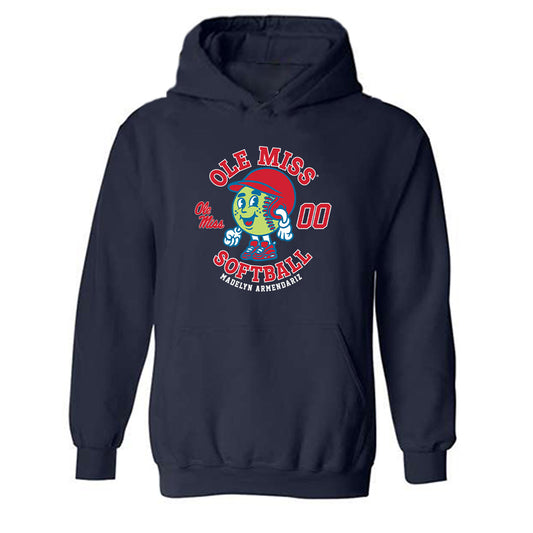 Ole Miss - NCAA Softball : Madelyn Armendariz - Fashion Shersey Hooded Sweatshirt-0
