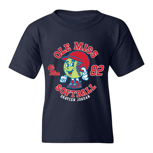 Ole Miss - NCAA Softball : Graycen Jordan - Fashion Shersey Youth T-Shirt-0