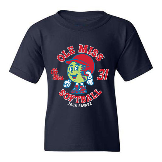 Ole Miss - NCAA Softball : Jada Savage - Fashion Shersey Youth T-Shirt-0
