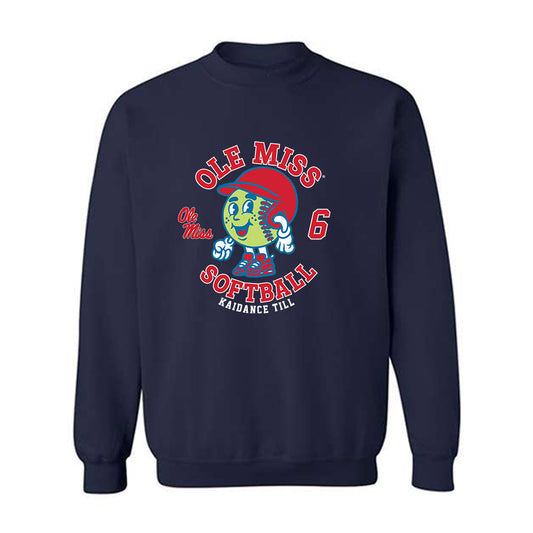 Ole Miss - NCAA Softball : Kaidance Till - Fashion Shersey Crewneck Sweatshirt-0
