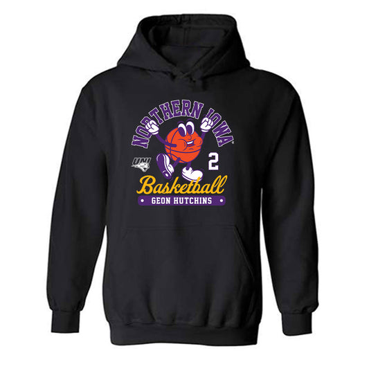 Northern Iowa - NCAA Men's Basketball : Geon Hutchins - Fashion Shersey Hooded Sweatshirt-0