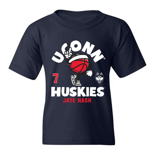UConn - NCAA Men's Basketball : Jaye Nash - Fashion Shersey Youth T-Shirt-0