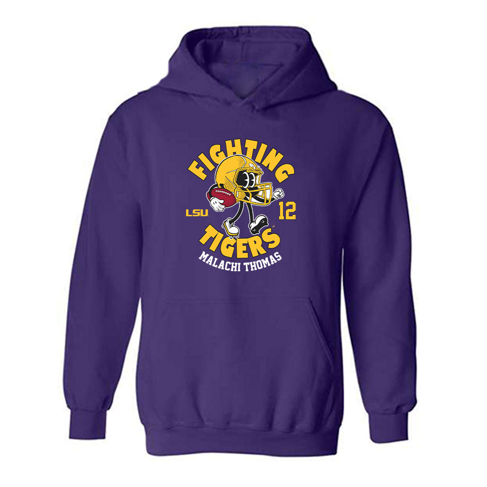 LSU - NCAA Football : Malachi Thomas - Fashion Shersey Hooded Sweatshirt-0