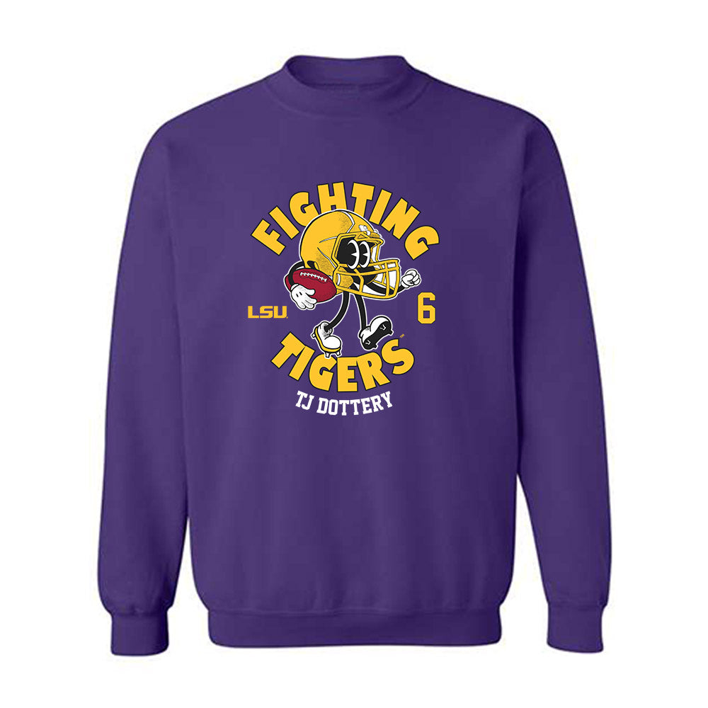 LSU - NCAA Football : Tj Dottery - Fashion Shersey Crewneck Sweatshirt-0