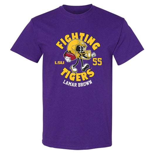 LSU - NCAA Football : Lamar Brown - Fashion Shersey T-Shirt-0