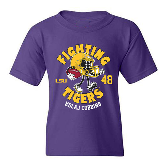 LSU - NCAA Football : Kolaj Cobbins - Fashion Shersey Youth T-Shirt-0