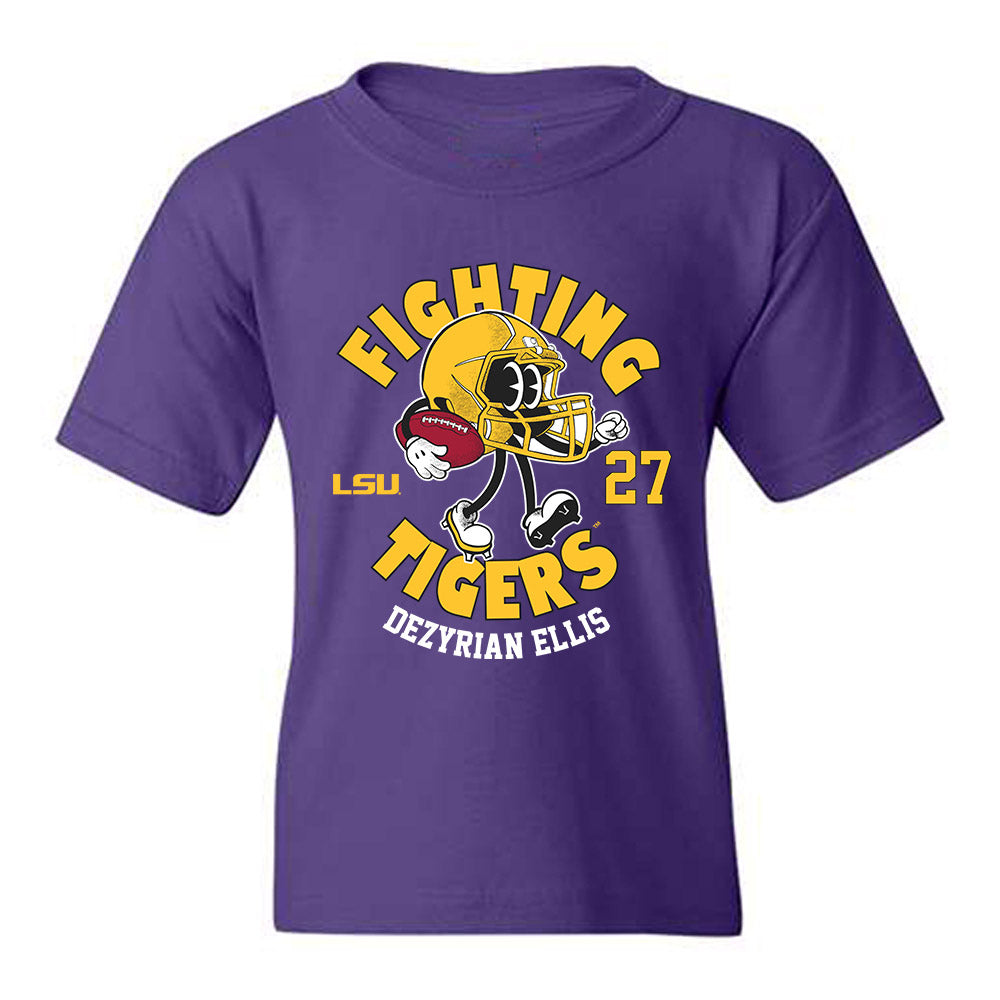 LSU - NCAA Football : Dezyrian Ellis - Fashion Shersey Youth T-Shirt-0