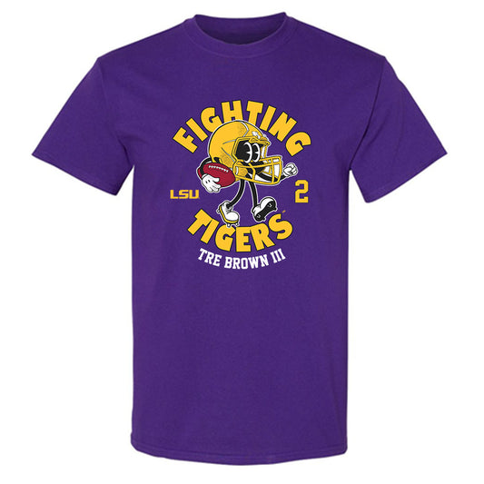 LSU - NCAA Football : Tre Brown III - Fashion Shersey T-Shirt-0