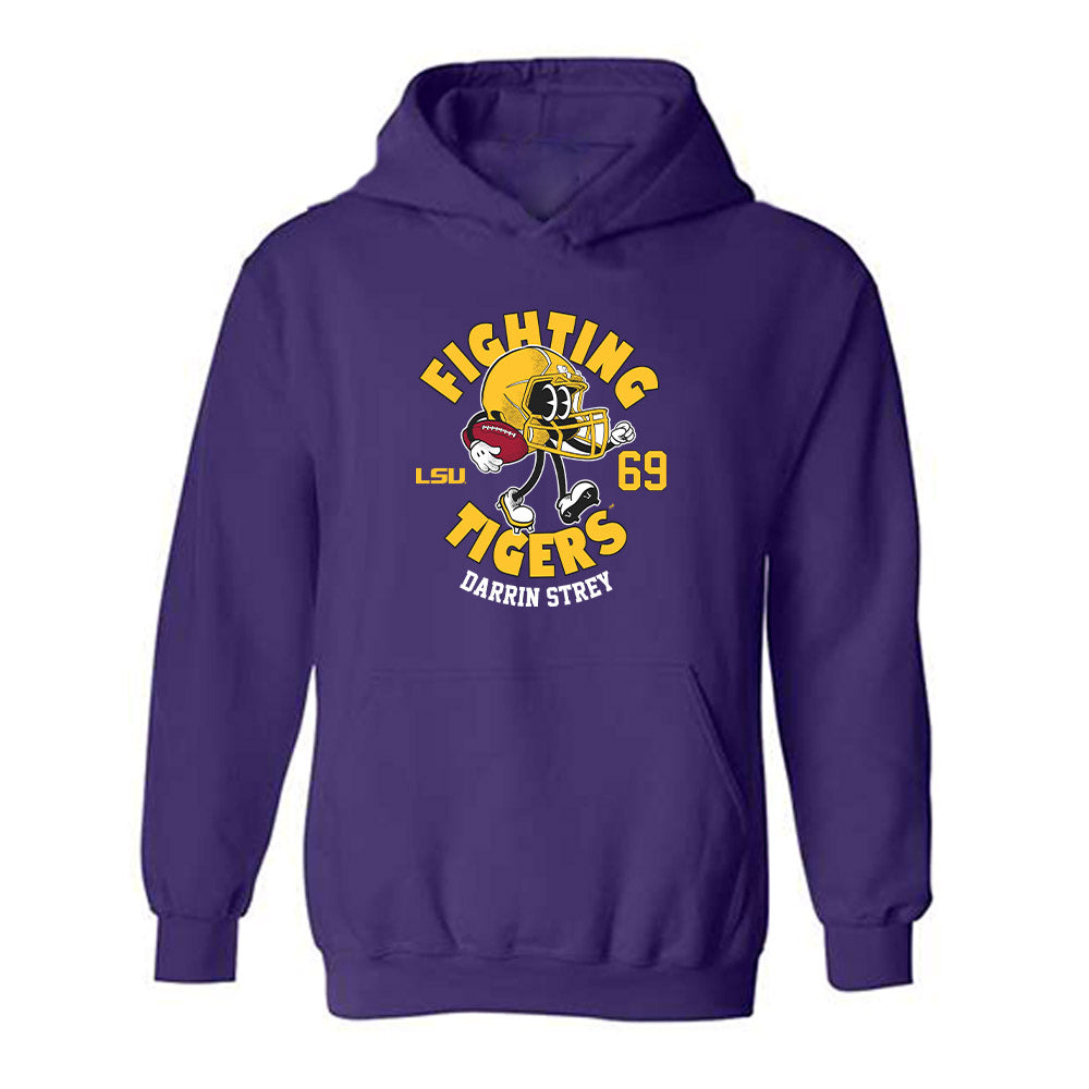 LSU - NCAA Football : Darrin Strey - Fashion Shersey Hooded Sweatshirt-0