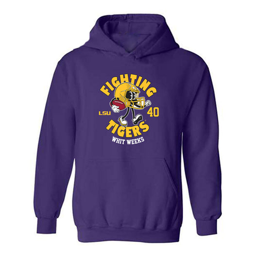 LSU - NCAA Football : Whit Weeks - Fashion Shersey Hooded Sweatshirt-0