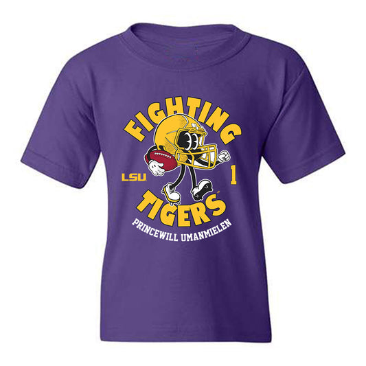 LSU - NCAA Football : Princewill Umanmielen - Fashion Shersey Youth T-Shirt-0