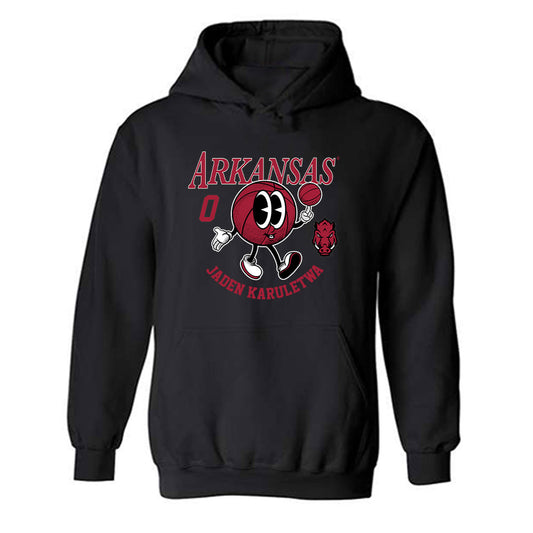 Arkansas - NCAA Men's Basketball : Jaden Karuletwa - Fashion Shersey Hooded Sweatshirt-0